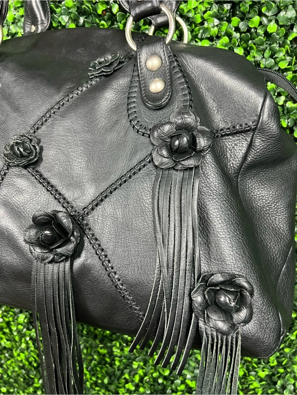 RENATO ANGI | Italian Leather Satchel/Duffle Bag